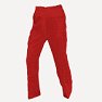 Pantalon de haute visibilité, de matériau fluorescent, couleur rouge.
