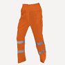 Pantalon de haute visibilité, de matériau combiné, couleur orange.